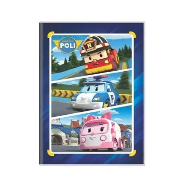 Imagem de Caderno Brochura Pequeno Robocar Poli 80F, Azul Escuro