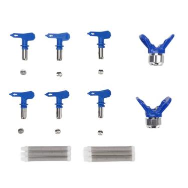 Imagem de 6 Peças Dicas de Spray Conjunto, Kit de Bico de Tinta Aço Inoxidável Sem Ar para Acabamento Fino, Acessórios de Ponta de Pulverização, Atomização Estável