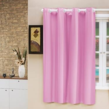 Imagem de Cortina Blecaute PVC Folha Única 1,40M x 1,60M para Parede Janela Banheiro Quarto Sala Cozinha (ROSA)