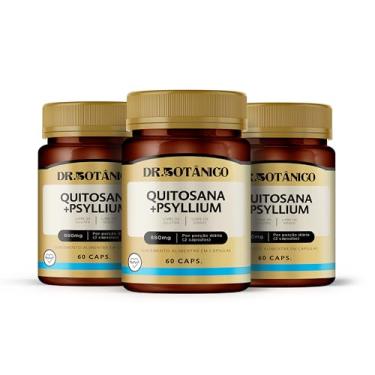 Imagem de KIT 3 UN QUITOSANA + PSYLLIUM 880MG 60 CAPSULA - DR. BOTANICO