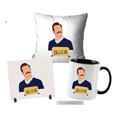 Imagem de Kit Caneca + Azulejo + Capa De Almofada Da Série Ted Lasso