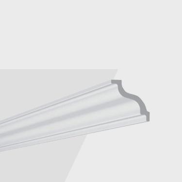 Imagem de Kit com 20 Barras Rodateto de Poliestireno 7cm X 70mm Liso 40m