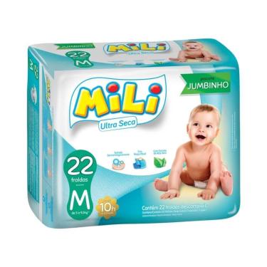 Imagem de Mili Ultra Seca Fralda Infantil Jumbinho M C/22