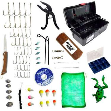 Imagem de Kit De Pescaria Completo Acessórios Caixa Alicate Pega Peixe