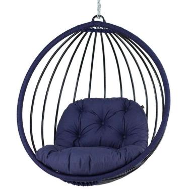 Imagem de Balanço Suspenso Folha Corda Náutica Sala Azul