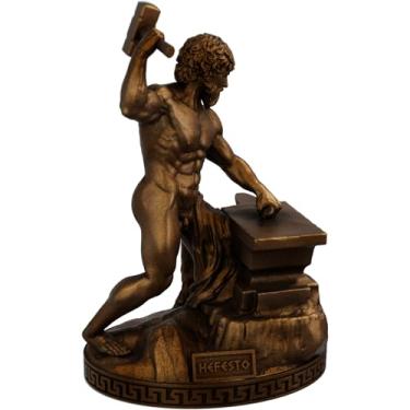 Imagem de Estátua Hefesto Deus Grego da Forja - Vulcano (Cor Cobre Antigo)