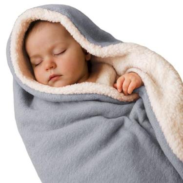 Imagem de Manta Cobertor de Bebê Soft Sherpa Edredom Dupla Face Infantil - Mava 