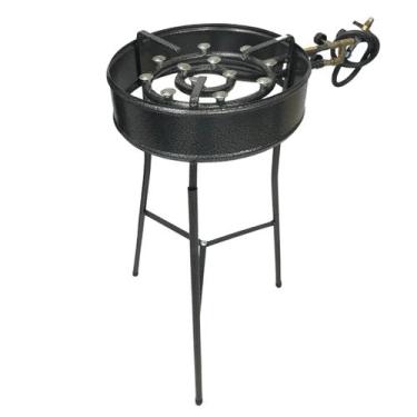 Imagem de Fogareiro 2 Em 1 c/ Borda 34cm Tripé 60cm Preto 110.13 Papaléguas