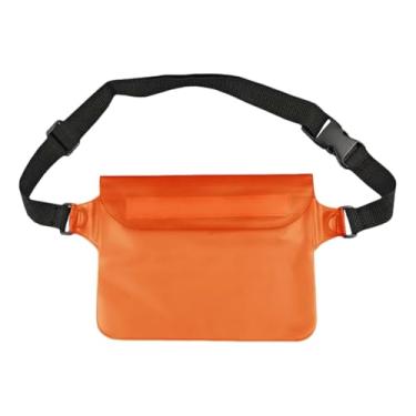 Imagem de Mochila à prova d'água, cintura de praia, natação, surf, mergulho, corrida na praia, ciclismo, unissex, Laranja translúcida, Bolsa de cintura à prova d'água