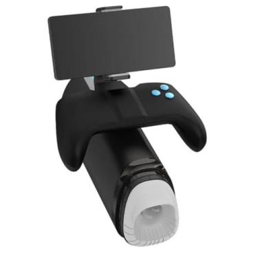 Imagem de Masturbador Lanterna Play X Com Suporte Para Celular Controle Fácil, Conforto, Prazer Imersivo [PRETO]