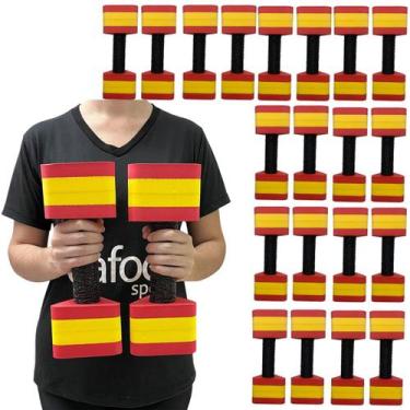 Imagem de Kit 10 Pares de Halteres Hidroginástica Em EVA 2 A 3 Kg DF4012-VM Verm