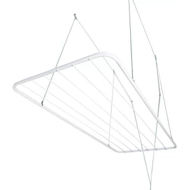 Imagem de Varal de Teto Aço Vários Tamanhos C Parafusos Para Fixação