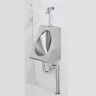 Imagem de Mictórios de aço inoxidável 304, mictório portátil para homens por indução de drenagem montada na parede mictórios de banheiro público, mictórios masculinos quadrados montados na parede, mictório de