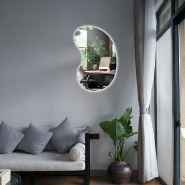 Imagem de Espelho Orgânico Bean Led Luz Indireta 70x50cm Decorativo LED 6000k