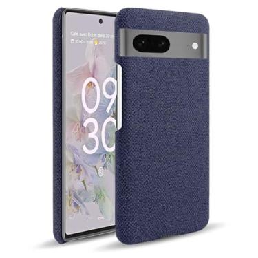Imagem de Capa para Google Pixel 7A,Capa desenhada em lona,Case Protetora Ultrafina com Empunhadura Macia,Design em Tecido Antichoque e Antiarranhões-Blue