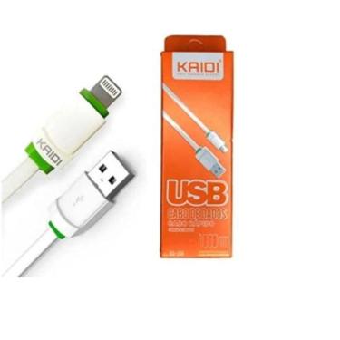 Imagem de Cabo USB Lightining Compatível Smartphone Branco 1 metro Carga Rápida 