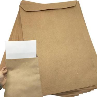 Imagem de Envelopes com 10 unid Marrom Kraft A4 P/ Farmácias E Ecommerce - FORON