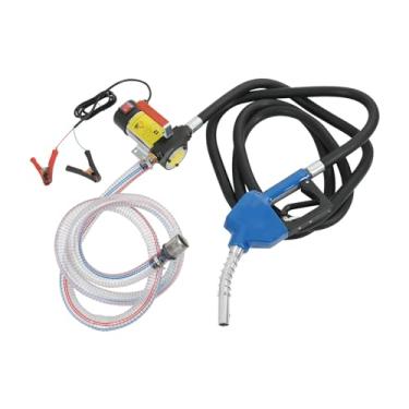 Imagem de DICMIC Kit de bomba de transferência de combustível diesel, 10 GPM 12V DC Kit de bomba extrator de transferência de combustível elétrico portátil com mangueira de bocal de desligamento automático para