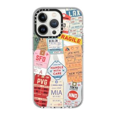 Imagem de CASETIFY Capa transparente para iPhone 13 Pro [não amarela/2 m. Proteção contra quedas de grau militar/compatível com Magsafe] - AirTags - Transparente