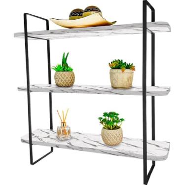 Imagem de Prateleira Nicho De Parede Tripla SLIM Modelo Industrial Decoração Sala Quarto