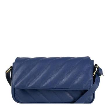 Imagem de Bolsa Feminina Couro Marinho Matelassê - Maranna