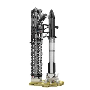 Imagem de CubiMythx Starship Rocket Building Kit, Collectible Space Aerospace -Themed Model to Build and Display, Great Gift for Birthdays, Christmas and NASA Fans (1763 PCS)