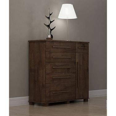 Imagem de Cômoda para Quarto com Sapateira 6 Gavetas - 046-Canion - Star Móveis