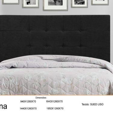 Imagem de Cabeceira Solteiro Jbe Barcelona 94cm Preto Cama Box 88cm