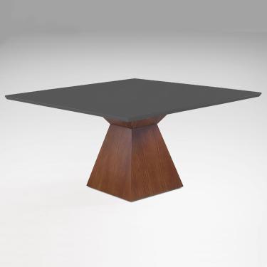 Imagem de Mesa de Jantar Trapézio 120cm X 120cm Laca Grafite