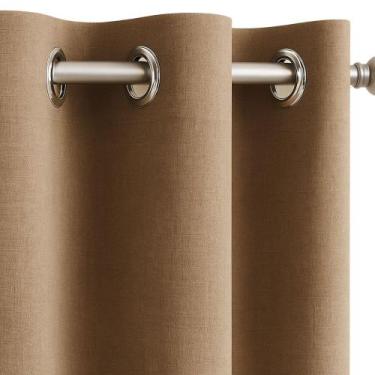 Imagem de Cortina De Linho Rústico Texturizado 3,00m x 1,60m Toque Natural Com I