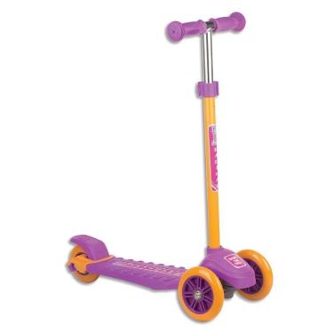 Imagem de Patinete Três Rodas Até 70 Kg Feminino Roxo-laranja - Fenix