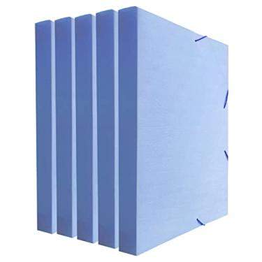 Imagem de PASTA ABA ELAST OF LB 3CM LINHO SERENA AZ PASTEL PCT C10, DELLO, 0248BP.0010, Azul, pacote de 50