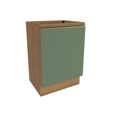 Imagem de Balcão Celeste Kappesberg 100% Mdf 1 Porta Nogueira/verde 60cm