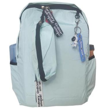 Imagem de Mochila Escolar Feminina Kit Estojo E Chaveiro Verde Zc8006 - Ello