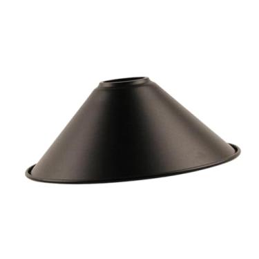 Imagem de Generic Abajur de ferro para substituição de lâmpada, luminária pendente industrial, abajur em cone, capa para de mesa, D 22cm H 9cm