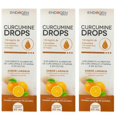 Imagem de Curcumine Gotas Sabor Laranja 30ml 130mg Endogen Diversas Quantidades 