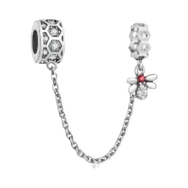 Imagem de Berloque De Prata 925 Com Margarida, Borboleta E Coração Para Pulseira