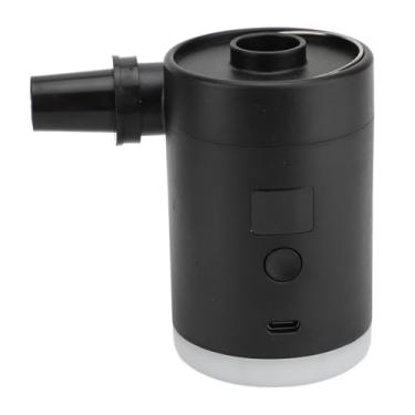 Imagem de Aramox Bomba Portátil, Inflador Elétrico Com Luz LED para Acampar 4kpa Fluxo de Ar Recarregável Mini Colchão de Colchão Viagens Ao Ar Livre Infláveis ​​Ao Ar Livre (Preto)