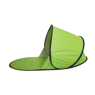 Imagem de menolana Tenda de praia com proteção solar de camada única, guarda- instantâneo, cabana rápida para pesca, montanhismo, acampamento em família, Verde