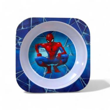 Imagem de Tigela Funda Pratinho Melamina Homem Aranha Disney Marvel UN - Marca