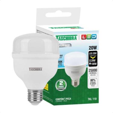 Imagem de Kit 10 Lâmpadas High Led Tkl 20w Taschibra E27 Bivolt 6500k Frio