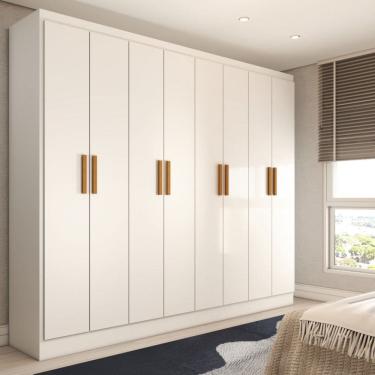 Imagem de Guarda-Roupa Casal Hilton 8 Portas Branco - Panorama Móveis