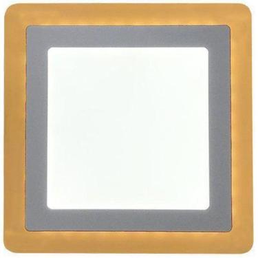 Imagem de Plafon Led Dual Color 6W+3W Embutir Quadrado