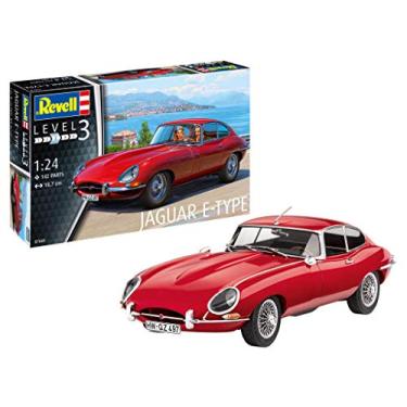 Imagem de Revell 07668 Jaguar E-Type (Coupé) 1:24 Scale Unbuilt/Unpainted Plastic Model Kit, Red