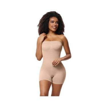 Imagem de Body Feminino Sem Alças com Controle de Barriga - Modelador Shortie Se
