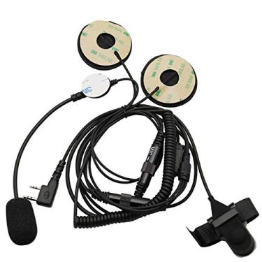 Imagem de GoodQbuy Fone De Ouvido Com Microfone Para Capacete Motocicleta Aberto, Compatível Rádio Bidirecional Kenwood, Walkie Talkie Tk3118 Tk3130 Tk3131 Tk3160 Tk3170 Tk3173 Etc.