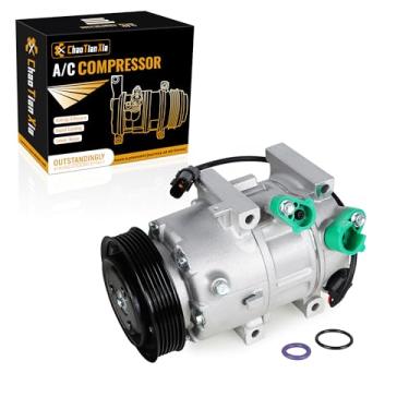 Imagem de Compressor de ar condicionado AC com embreagem compatível com 2011-2014 Hyundai Sonata 2.0L 2.4L, 2011 Kia Optima 2.0L 2.4L-Replace 178317, CO11218C