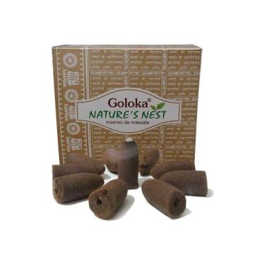 Imagem de Incenso Cone Goloka Nature'S Nest - Massala Backflow 10 Und. - Geral