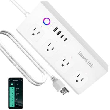 Imagem de XENON Protetor De Surtos Zigbee Smart Power Strip, Carregamento Rápido Inteligente Pd 20 W, 4 Tomadas Com Controle Individual, Compatível Alexa E Google Home, Philips Hue, Conecta-Se Ao Gateway Hub,