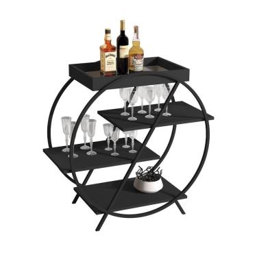 Imagem de Adega JB 4009 Luxo Preto Pe Preto - Moveis JB